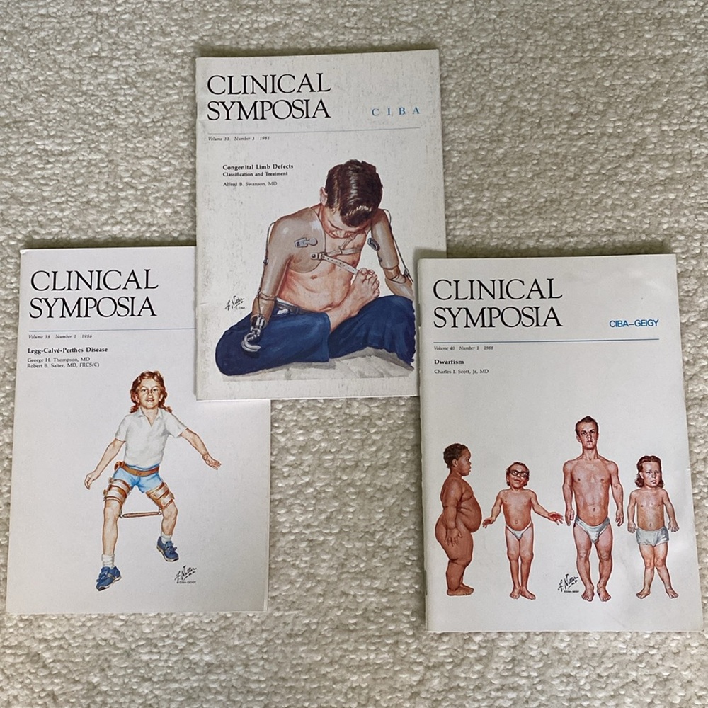 3 CIBA CLINICAL SYMPOSIA 1980’s Dwarfism Congenital Limb Defect LeggCalvePerthes